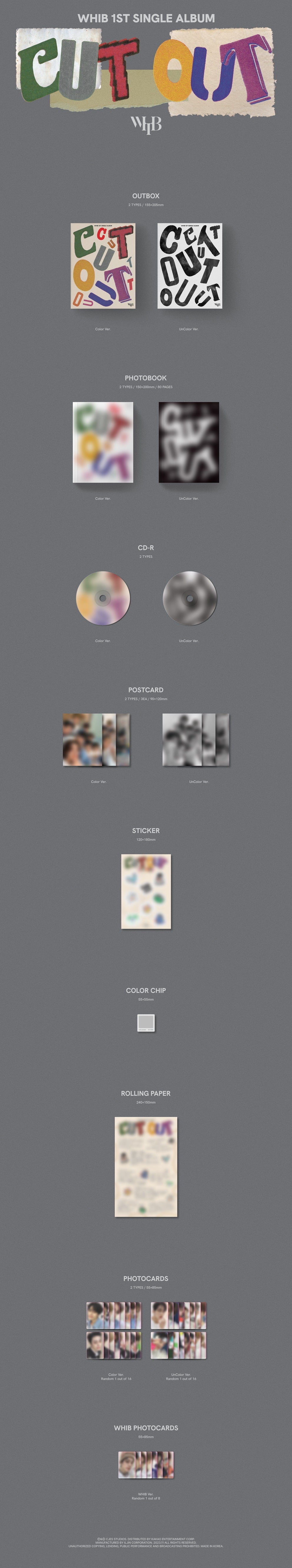 WHIB - Cut-Out (1st Single Album) Random Ver.
