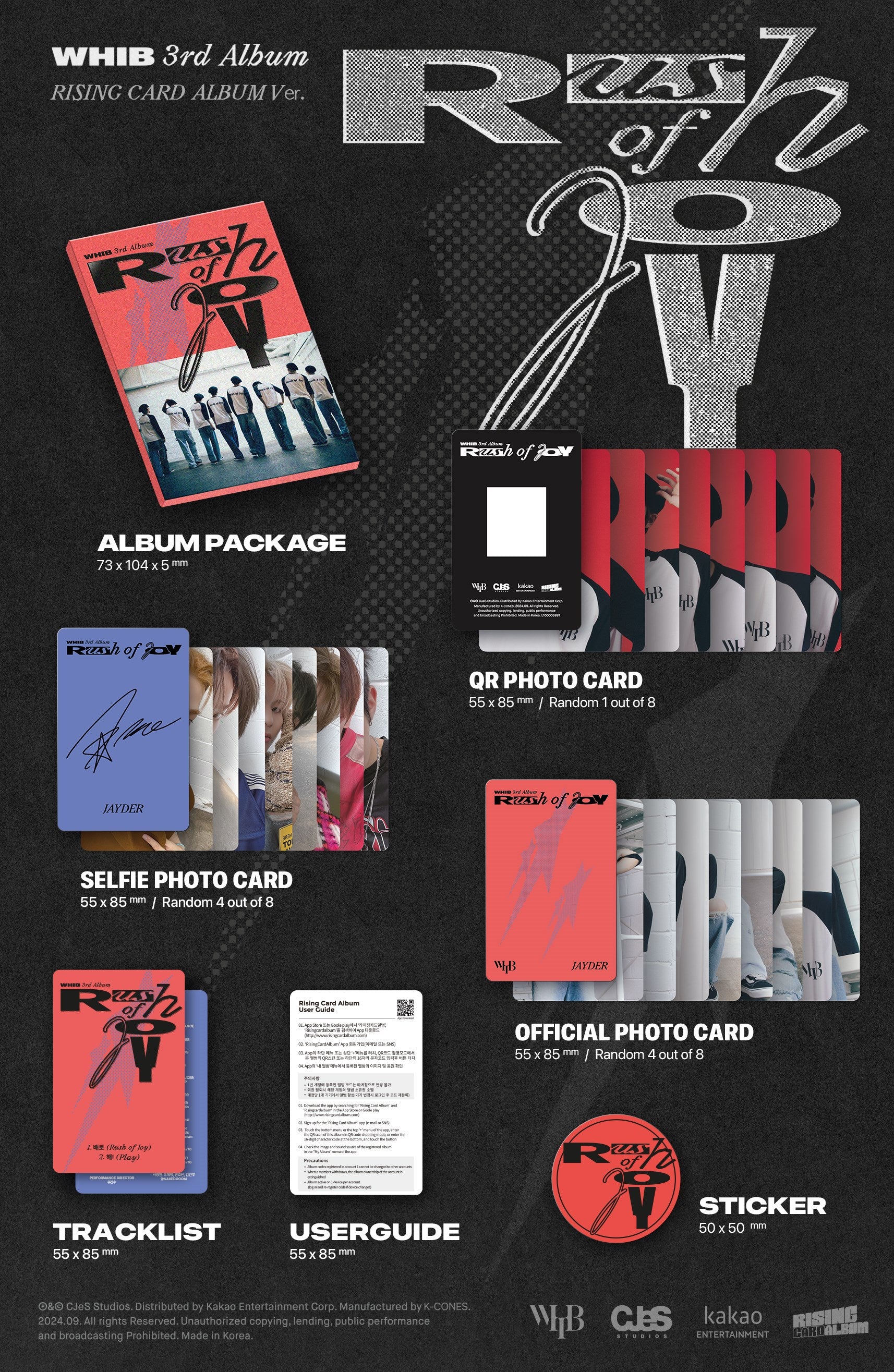 WHIB - Rush of Joy (3rd Single Album) Rising Card Album Ver.