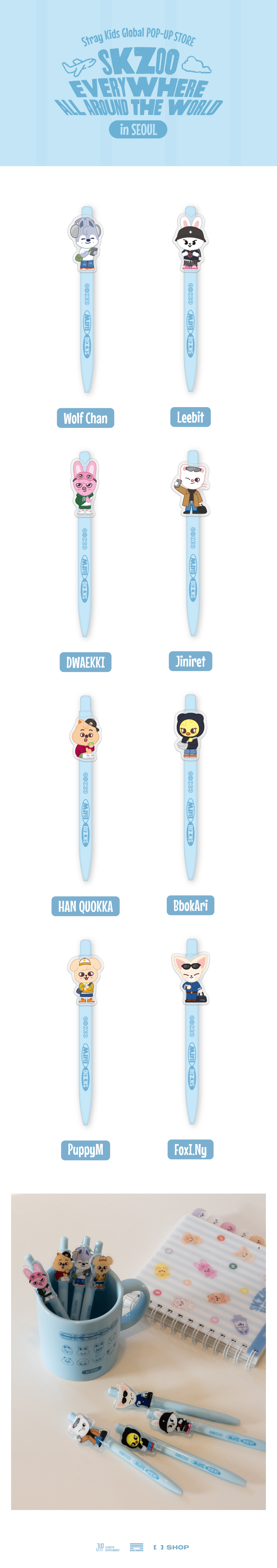 [PRE-ORDER] Stray Kids - [SKZOO EVERYWHERE ALL AROUND THE WORLD in SEOUL] SKZOO ACRYLIC GEL PEN
