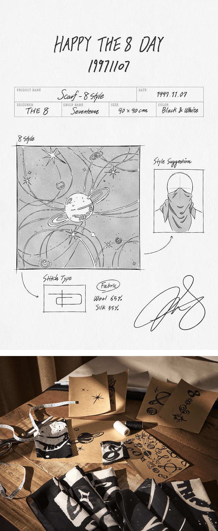 SEVENTEEN - HAPPY THE 8 DAY [SCARF-8 Style] [Pre-Order]