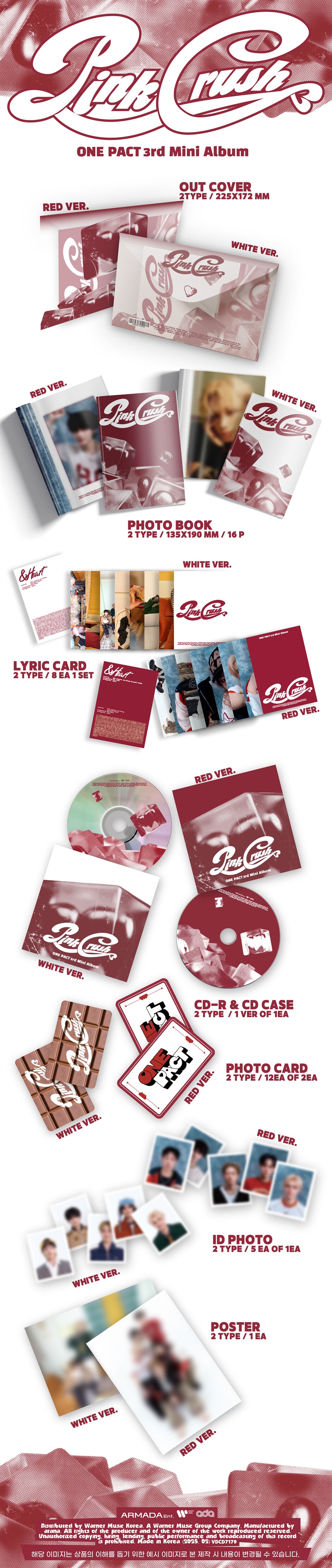 ONE PACT - PINK CRUSH (3rd Mini Album)