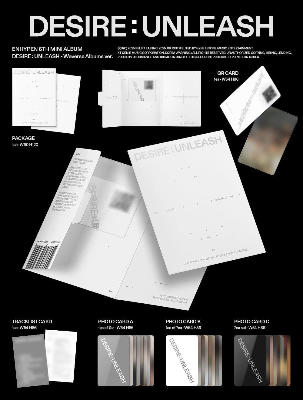 ENHYPEN - DESIRE : UNLEASH (6th Mini Album) Weverse Albums Ver.