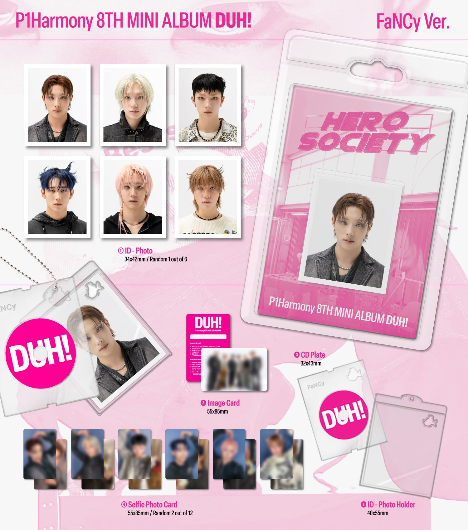 P1Harmony - DUH! (8th Mini Album) FaNCy Ver. (Random Ver.)