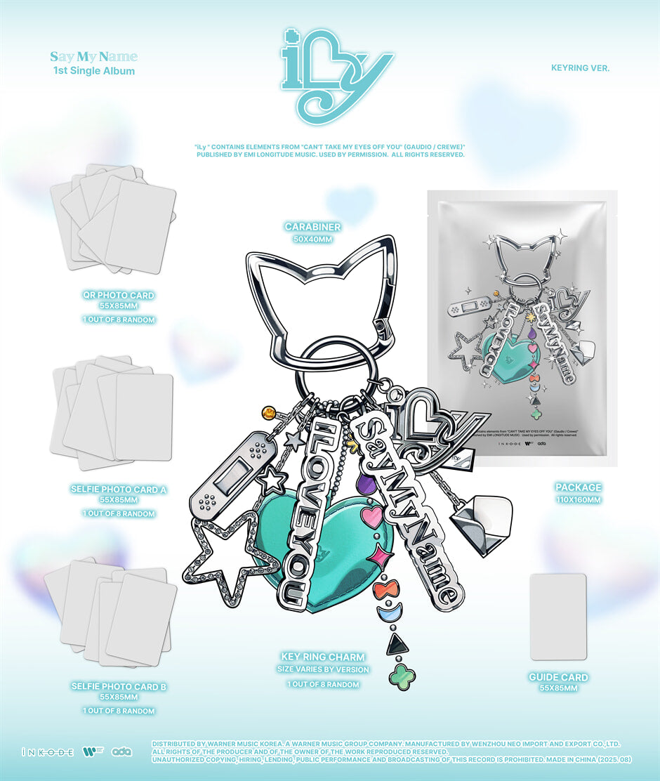 [PRE-ORDER] SAY MY NAME - iLy (1st Single Album) KEYRING Ver.