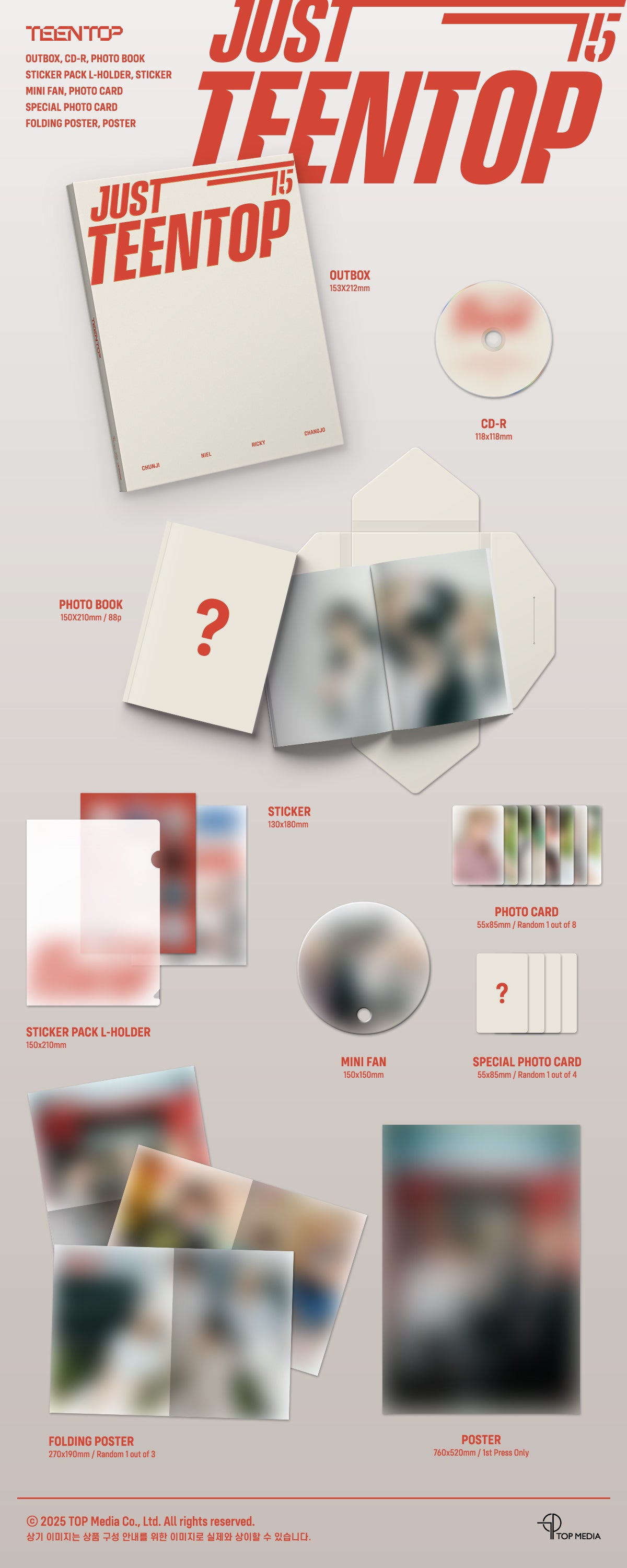 TEEN TOP - Just 15, Just Teen Top (15th Anniversary Album) CD Ver. [Pre-Order]