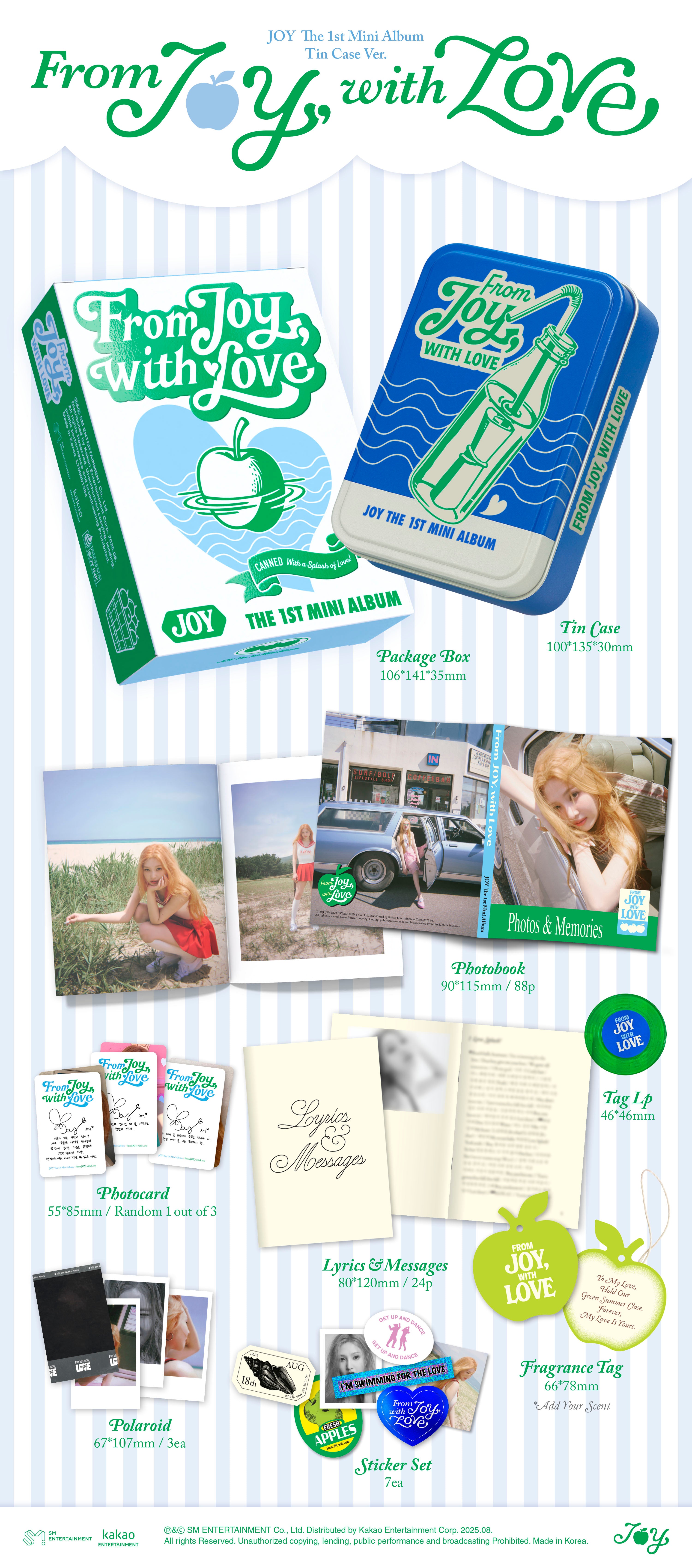 JOY - From JOY, with Love (1st Mini Album) Tin Case Ver. Smart Album [PRE-ORDER]