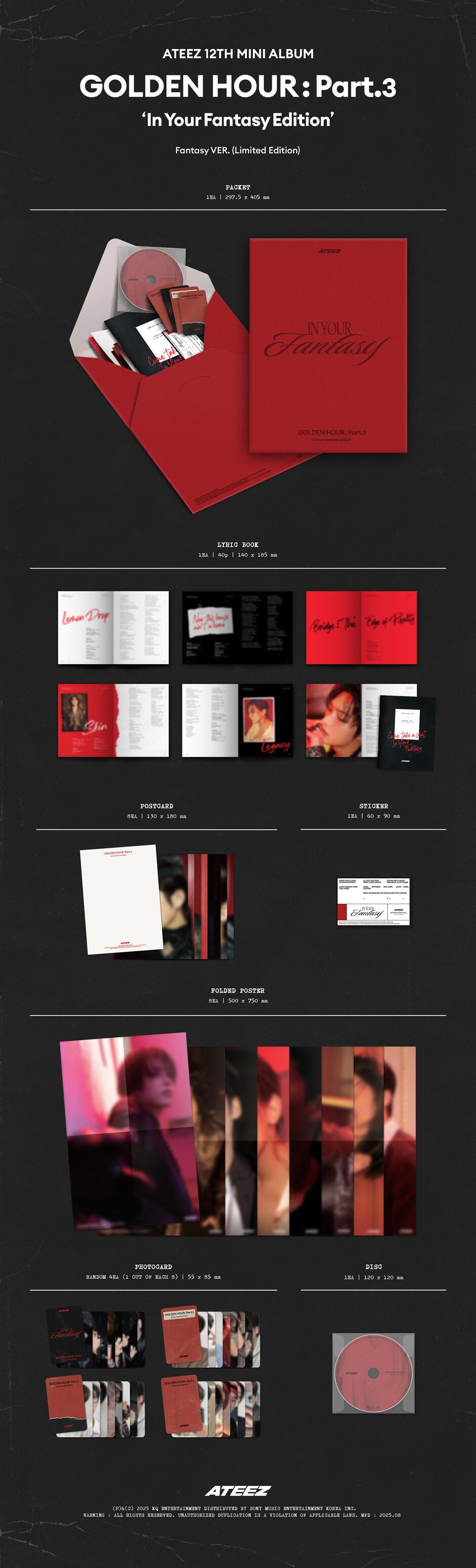 ATEEZ - GOLDEN HOUR : Part.3 (12th Mini Album) In Your Fantasy Edition POCAALBUM Fantasy Ver. [PRE-ORDER]