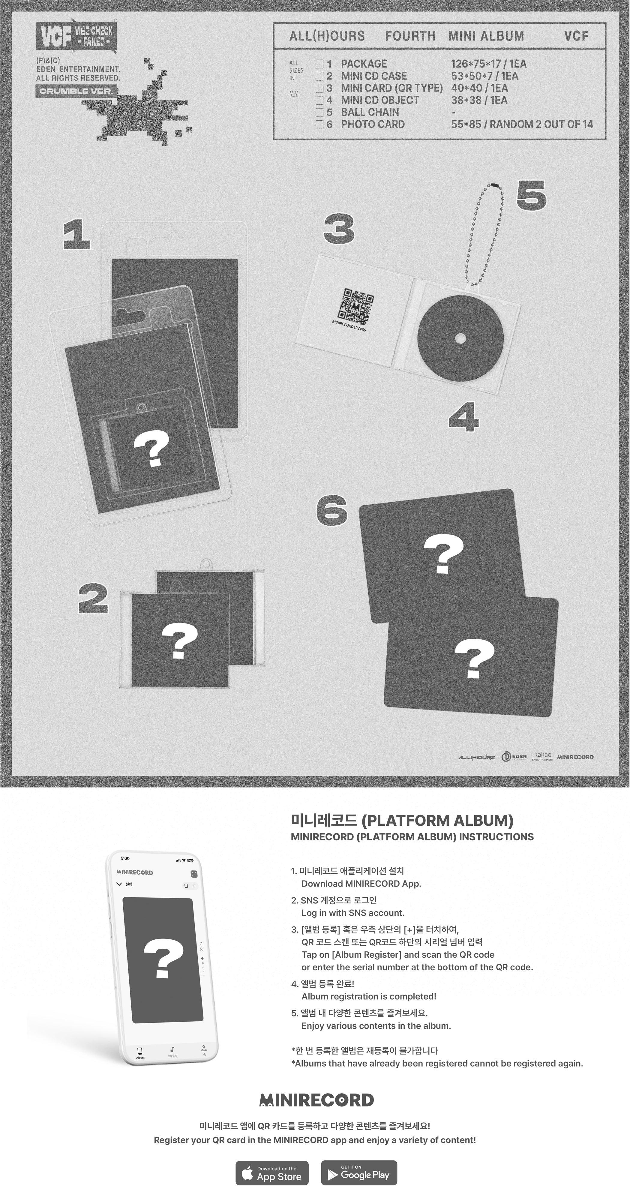 ALL(H)OURS - VCF (4th Mini Album) CRUMBLE Ver.