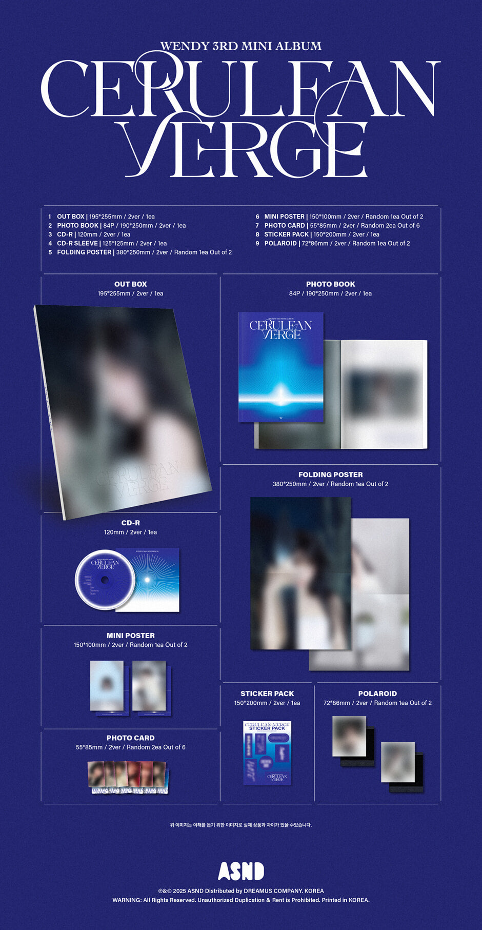 WENDY - Cerulean Verge (3rd Mini Album) Photobook Ver.