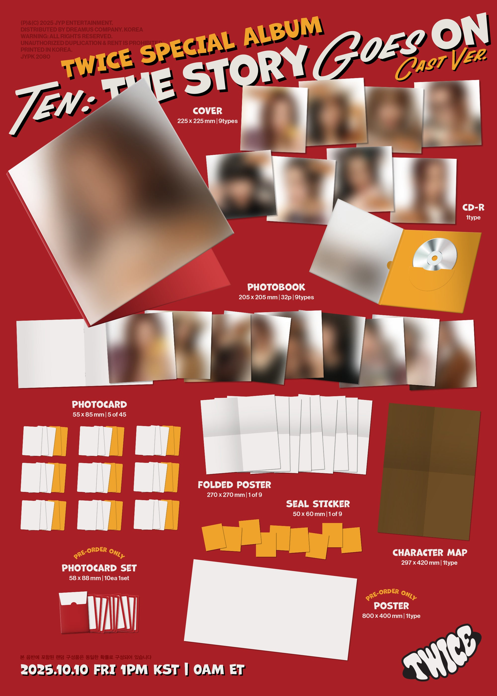 TWICE - SPECIAL ALBUM TEN: The Story Goes On (Cast Ver.) (Random Ver.)