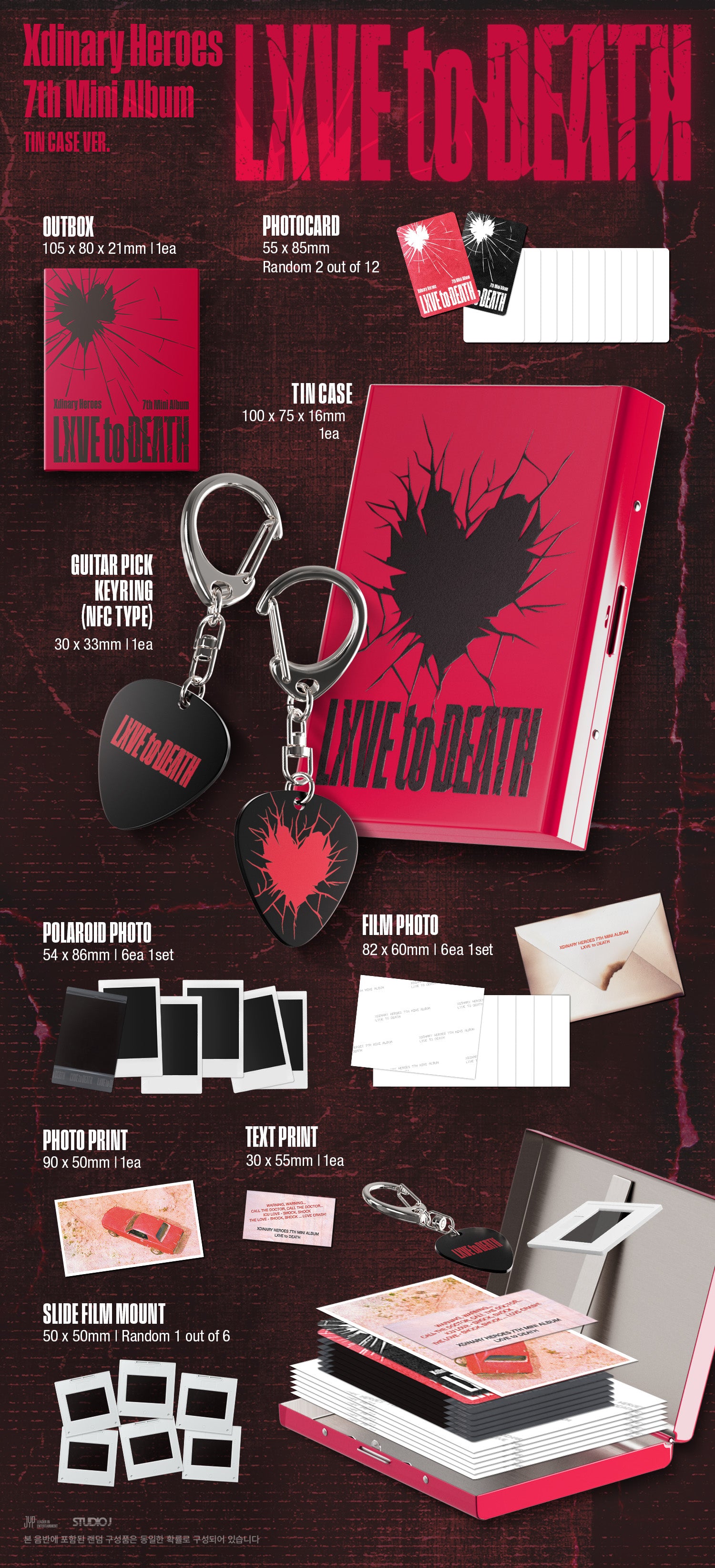 Xdinary Heroes - LXVE to DEATH (7th Mini Album) Tin Case Ver.