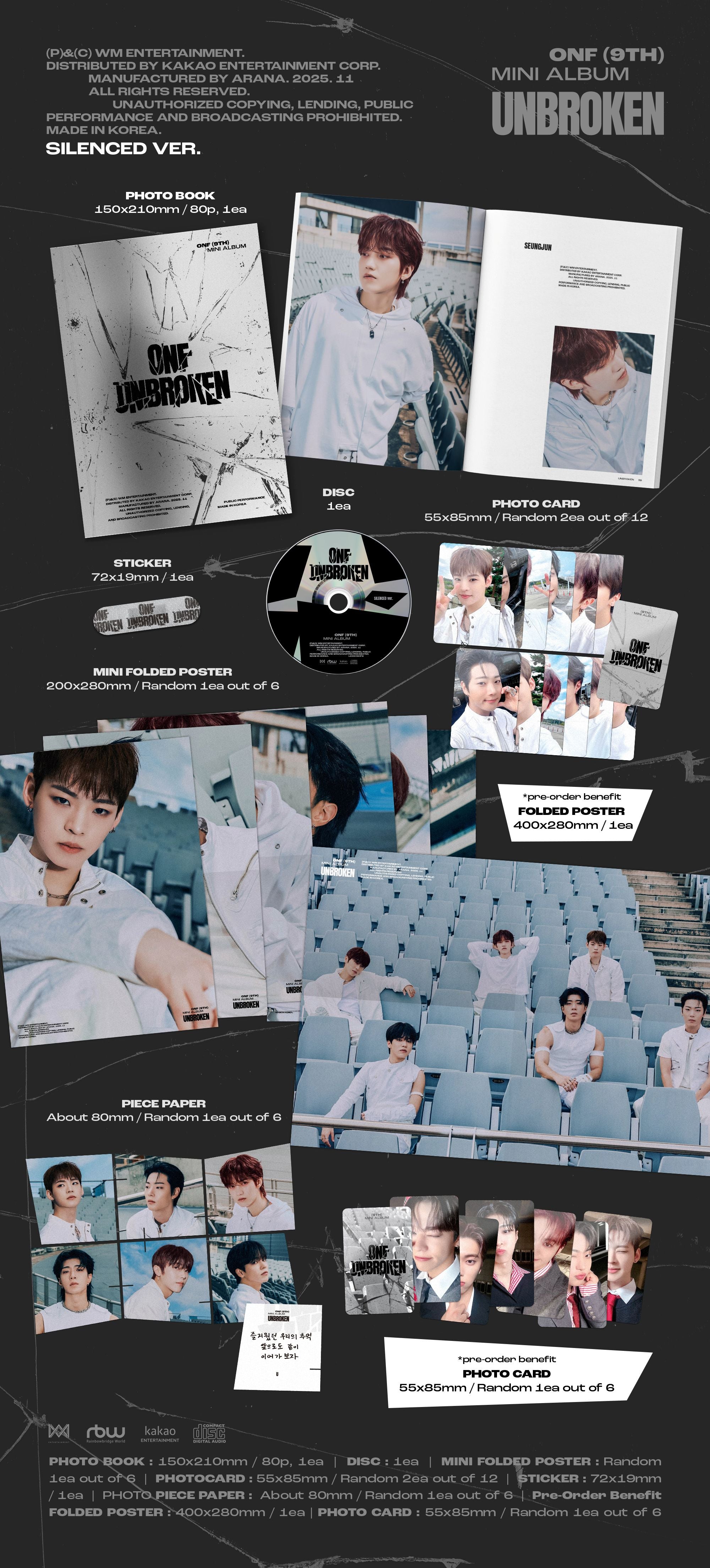 ONF - UNBROKEN (9th Mini Album) [PRE-ORDER]