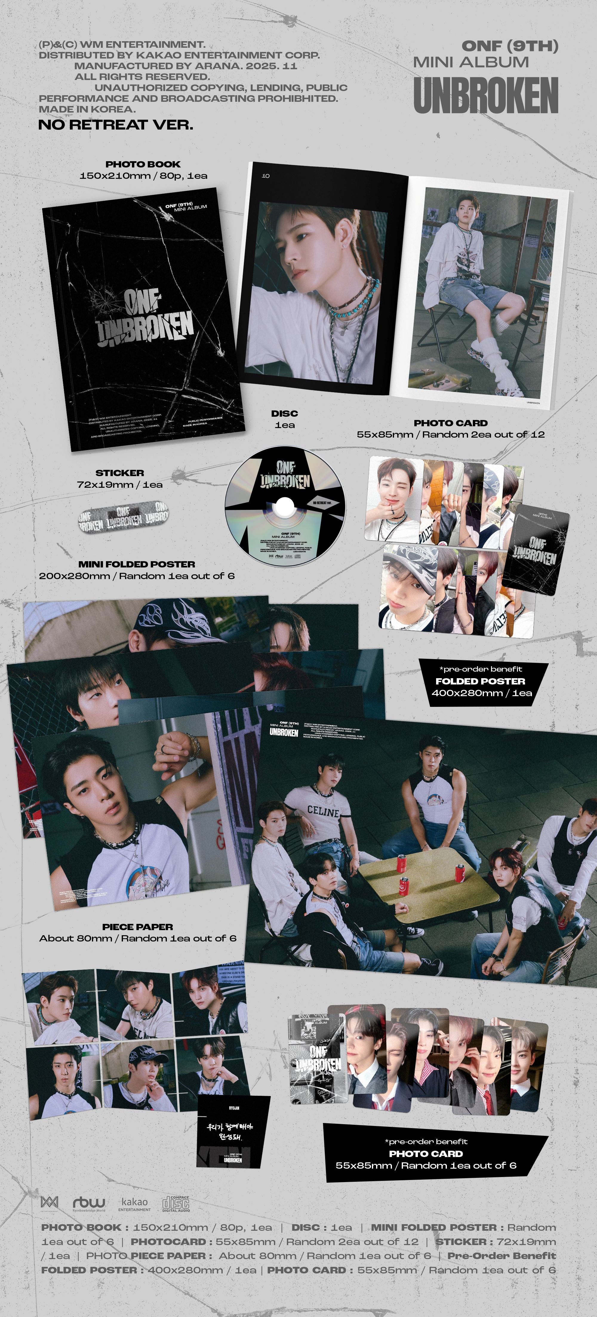 ONF - UNBROKEN (9th Mini Album) [PRE-ORDER]