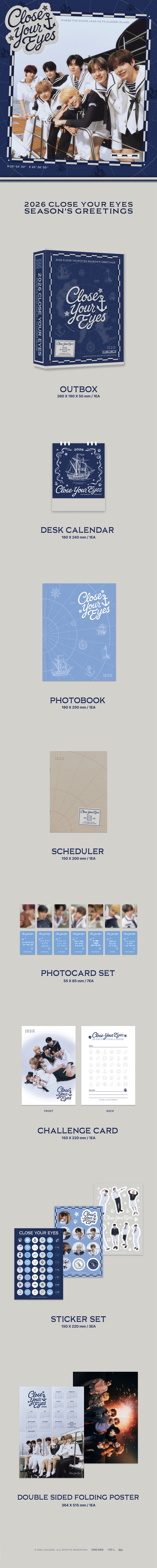 CLOSE YOUR EYES 2026 Season's Greetings [Pre-Order]