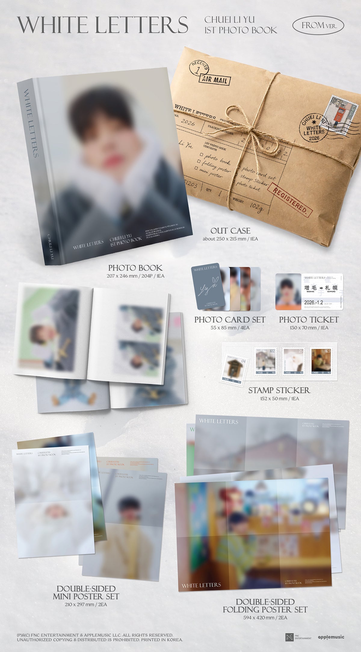 CHUEI LI YU - WHITE LETTERS (1st Photo Book) FROM Ver.