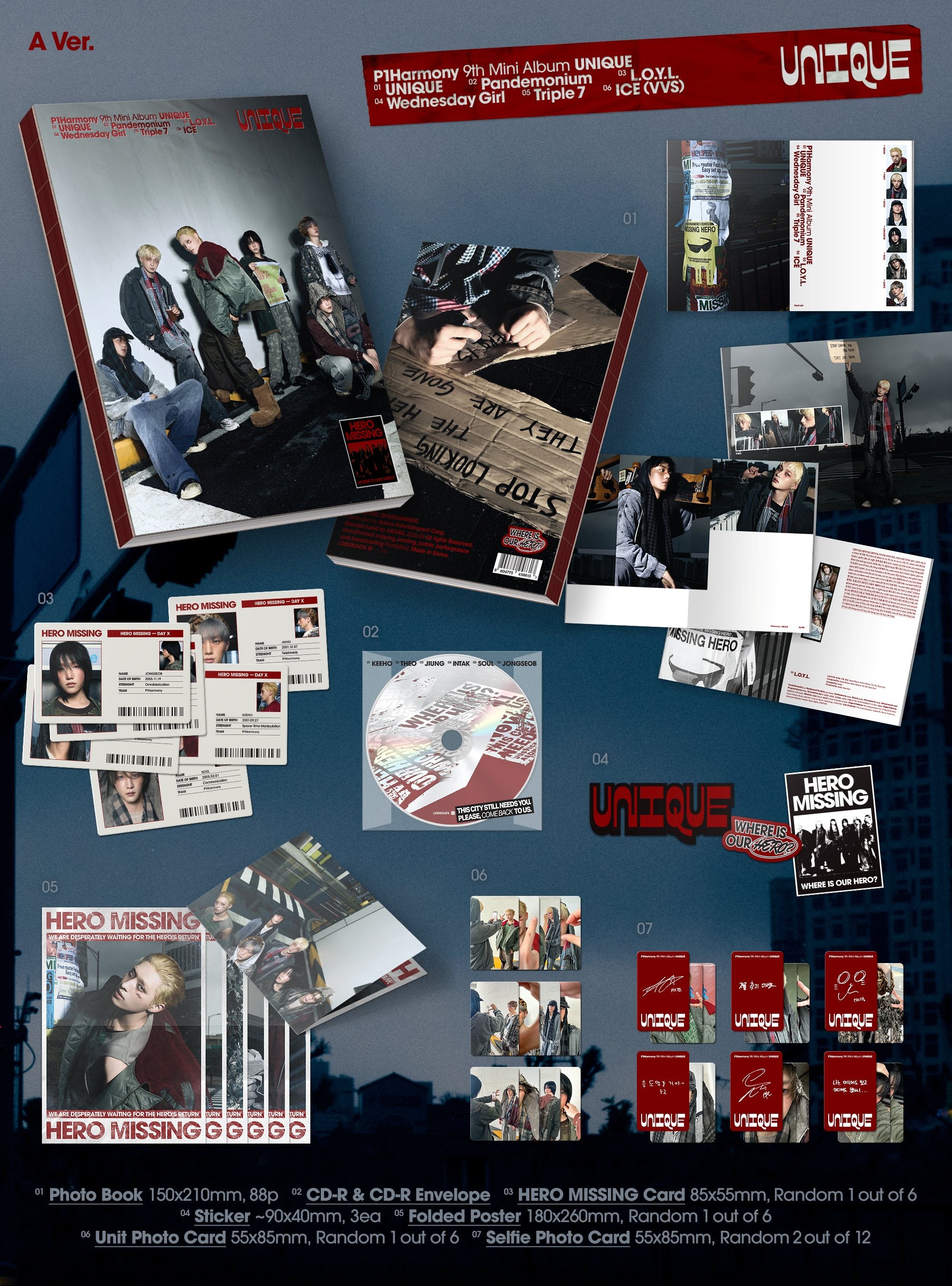P1Harmony - UNIQUE (9th Mini Album) Photobook Ver. (Pre-Order)