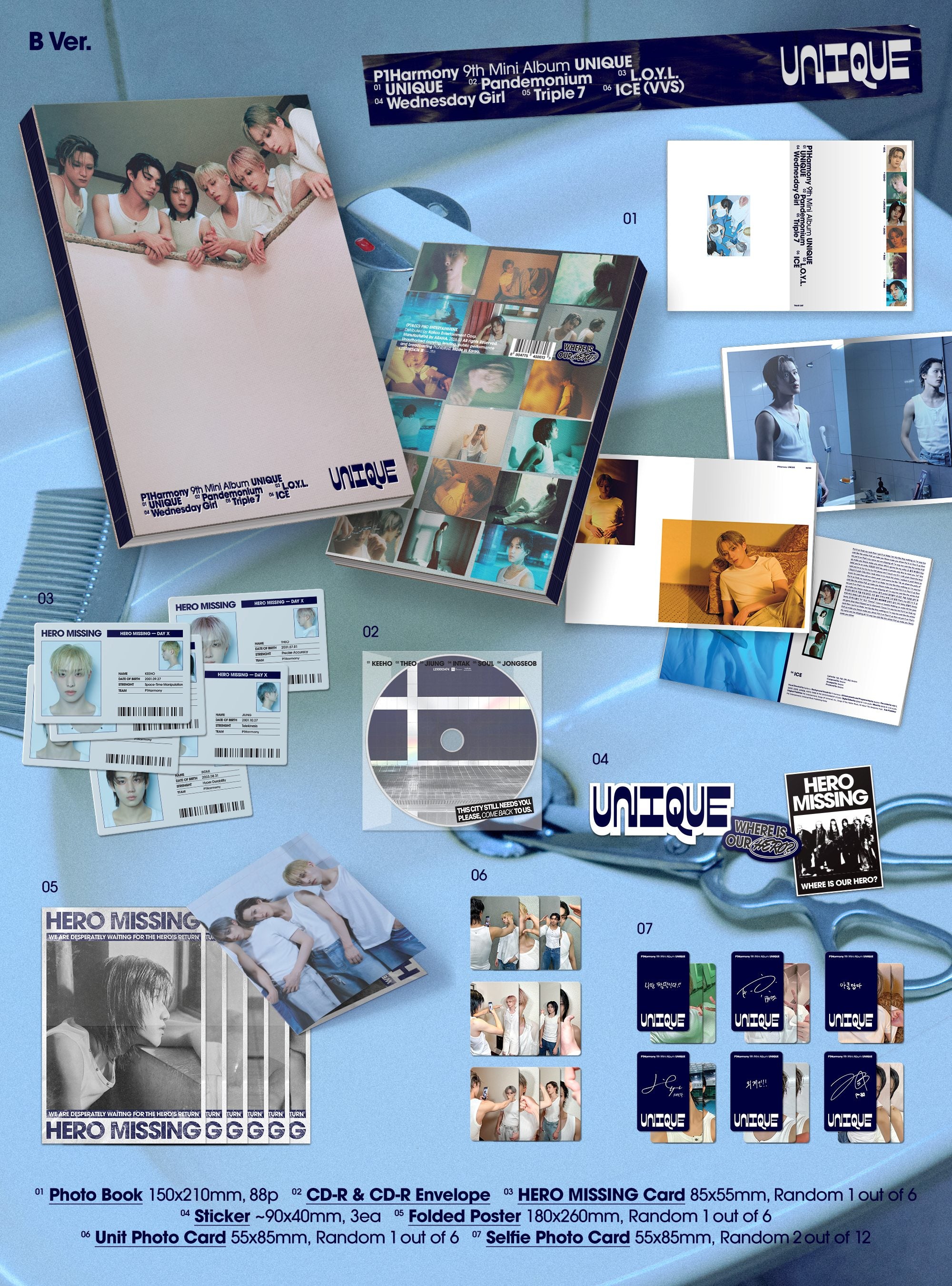P1Harmony - UNIQUE (9th Mini Album) Photobook Ver. (Pre-Order)