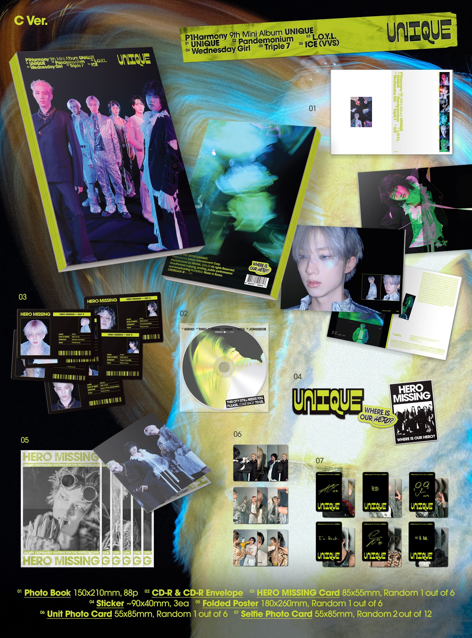 P1Harmony - UNIQUE (9th Mini Album) Photobook Ver. (Pre-Order)