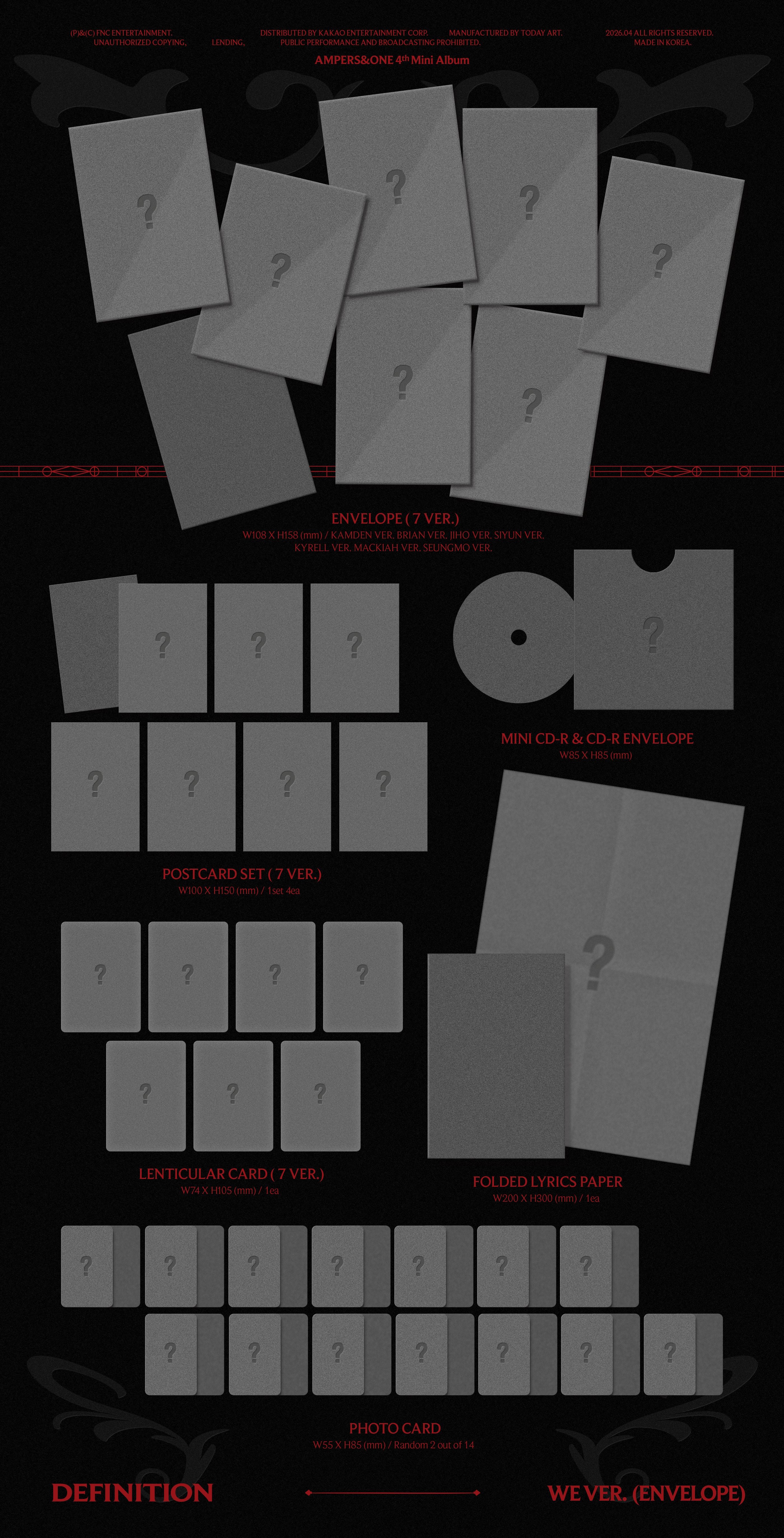 AMPERS&ONE - DEFINITION (4th Mini Album) (WE Ver.) (Random Ver.)