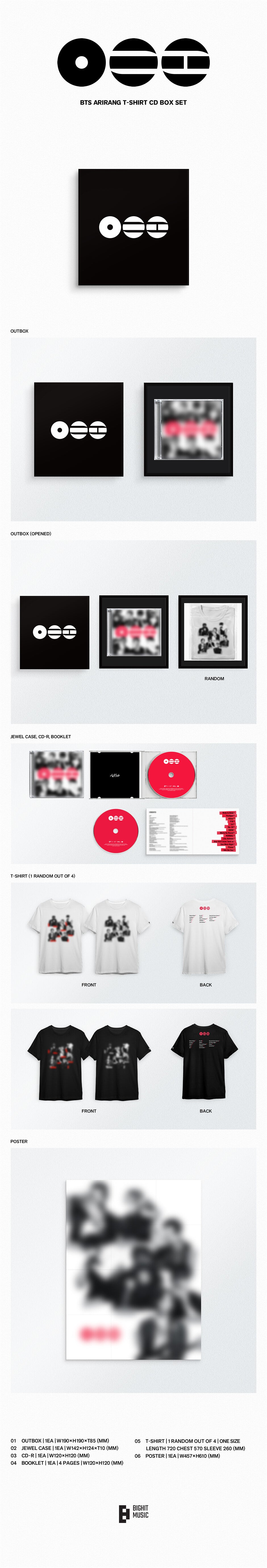 BTS - ARIRANG (5th Album) (T-Shirt CD Box Set) - BIGHIT MUSIC