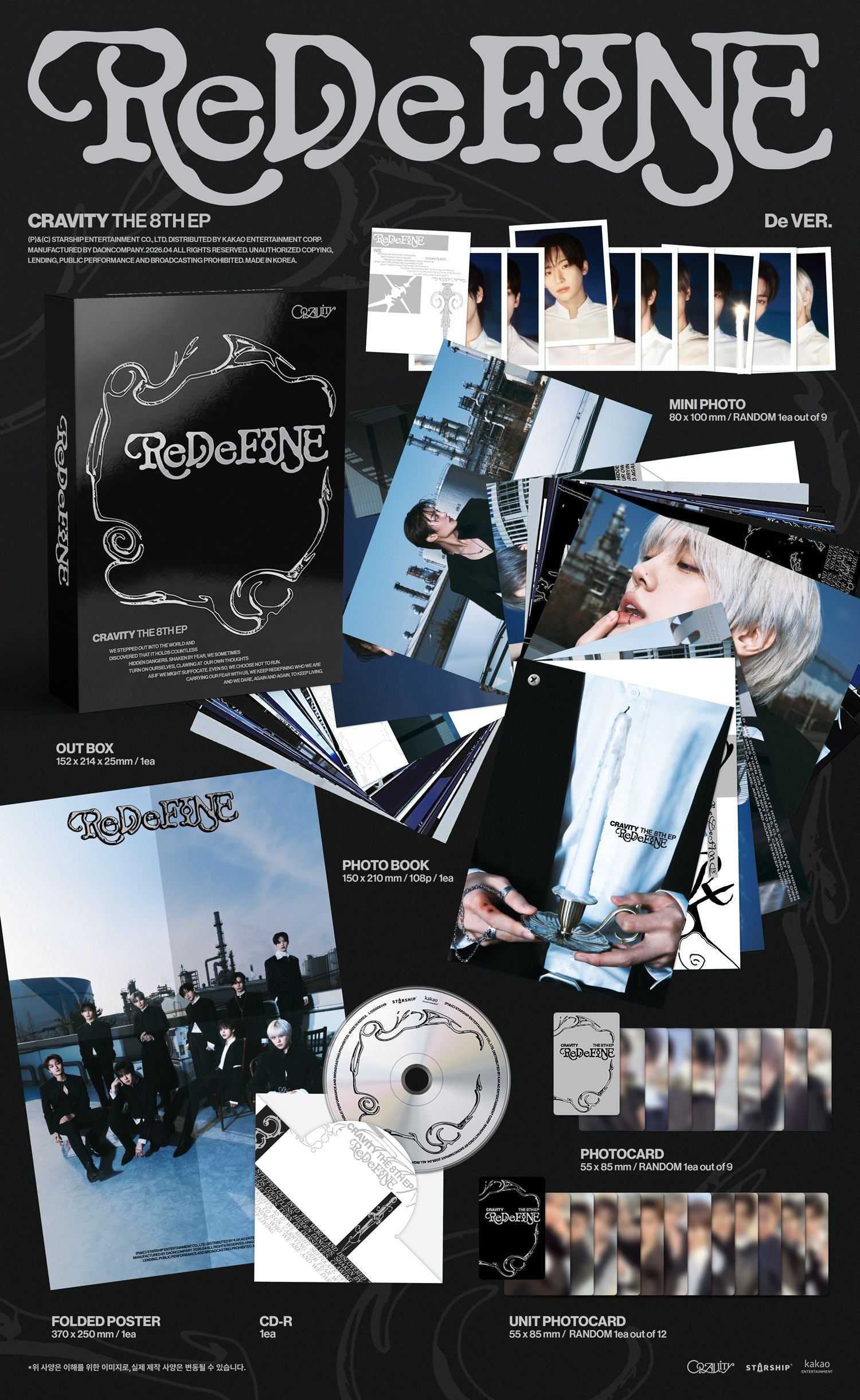 CRAVITY - ReDeFINE (8th Mini Album) De Ver. - STARSHIP