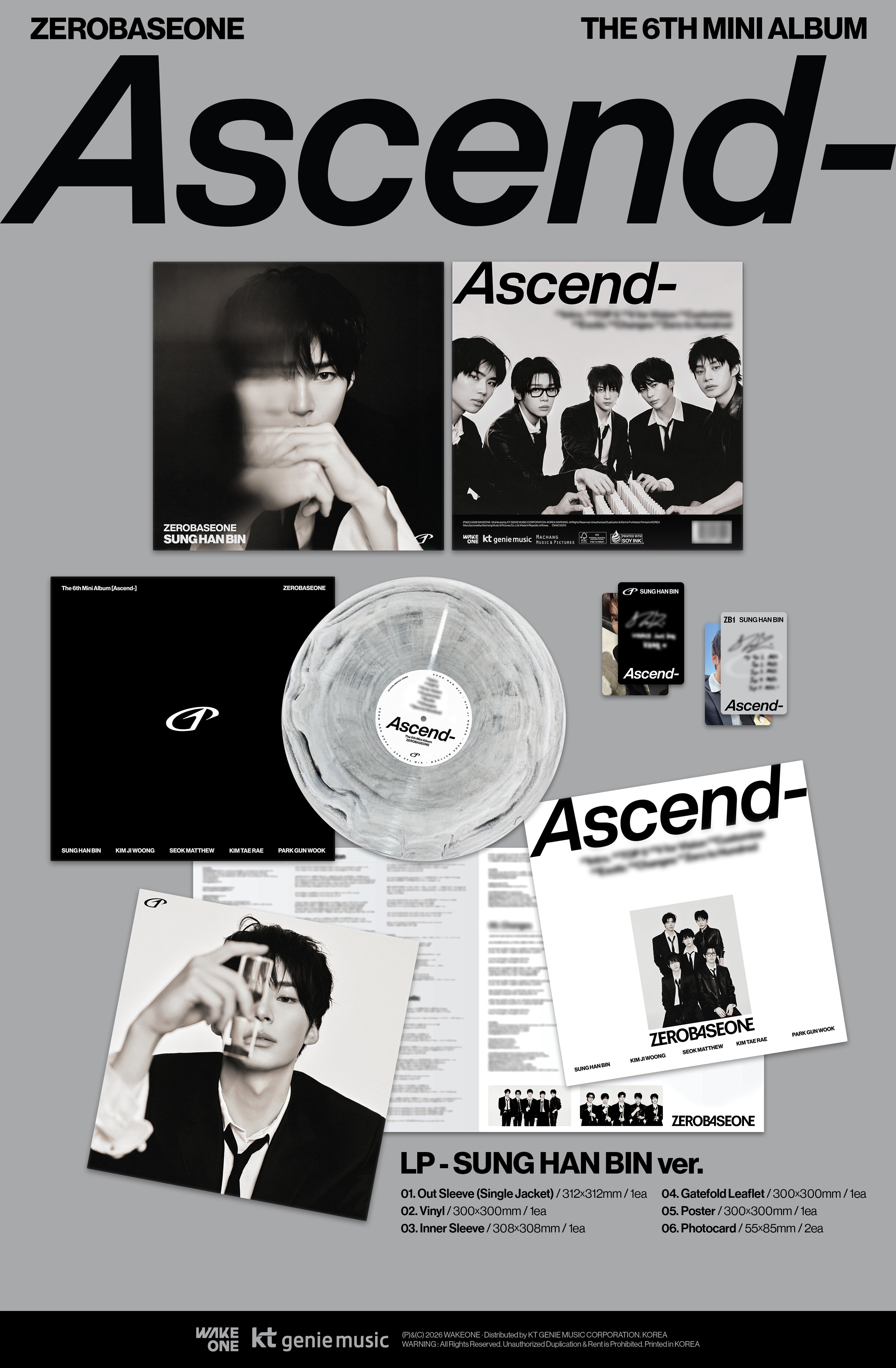 ZEROBASEONE - Ascend (6th Mini Album) LP Random Ver. - WAKEONE