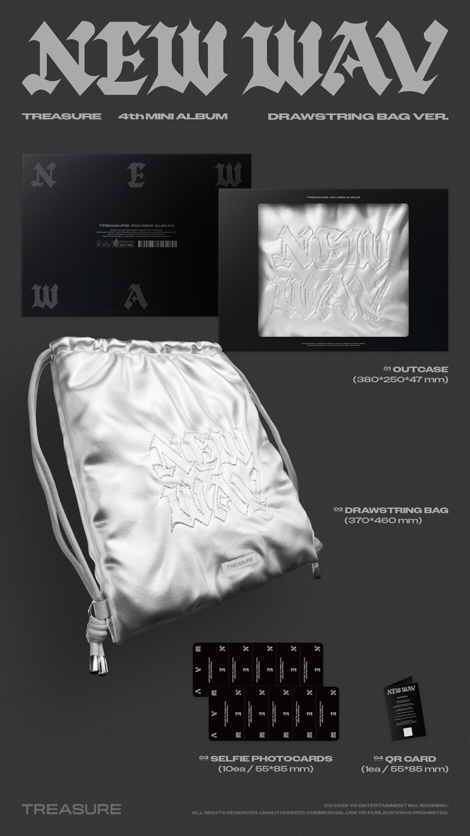 TREASURE - NEW WAV (4th Mini Album) Drawstring Bag Ver. - YG