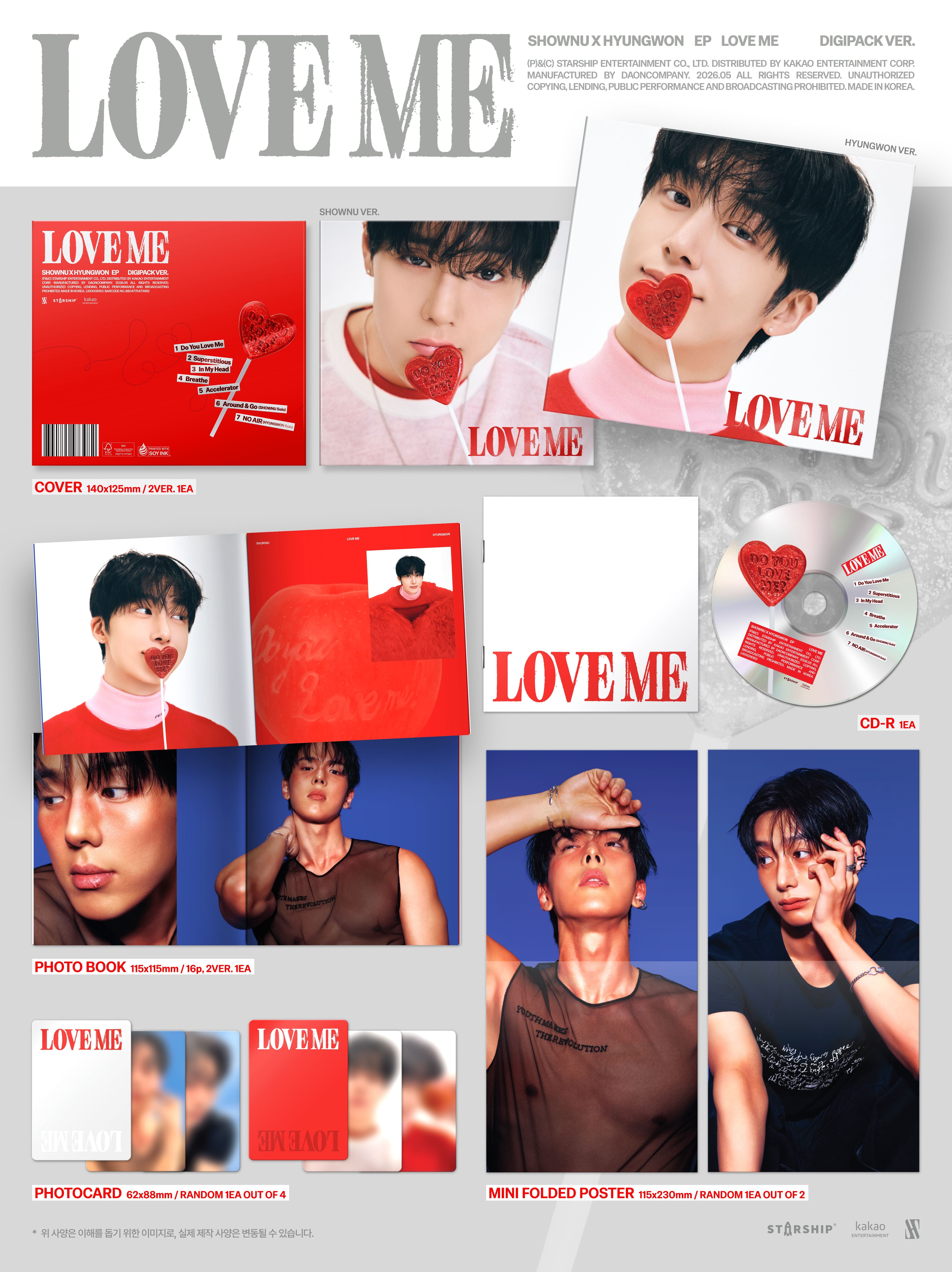 SHOWNU X HYUNGWON - LOVE ME (EP) Digipack Ver.