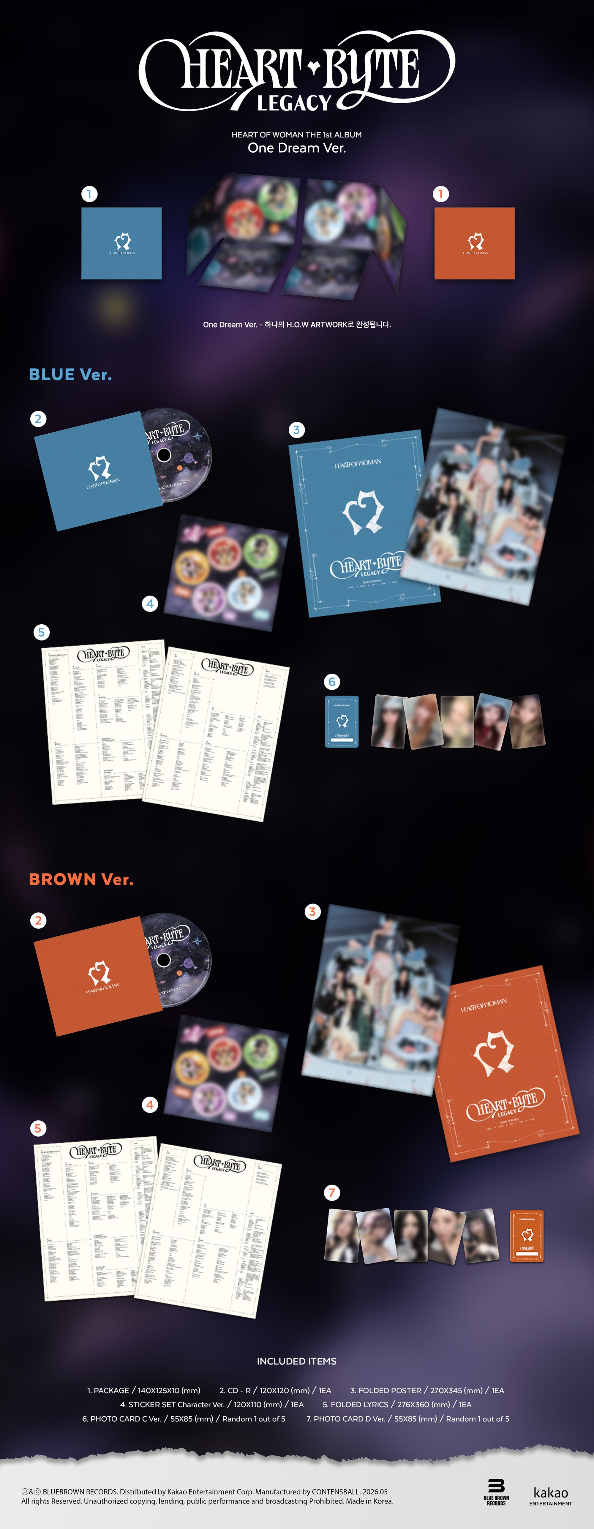 HEART OF WOMAN - Heart Byte : LEGACY (1st Album) One Dream Ver.