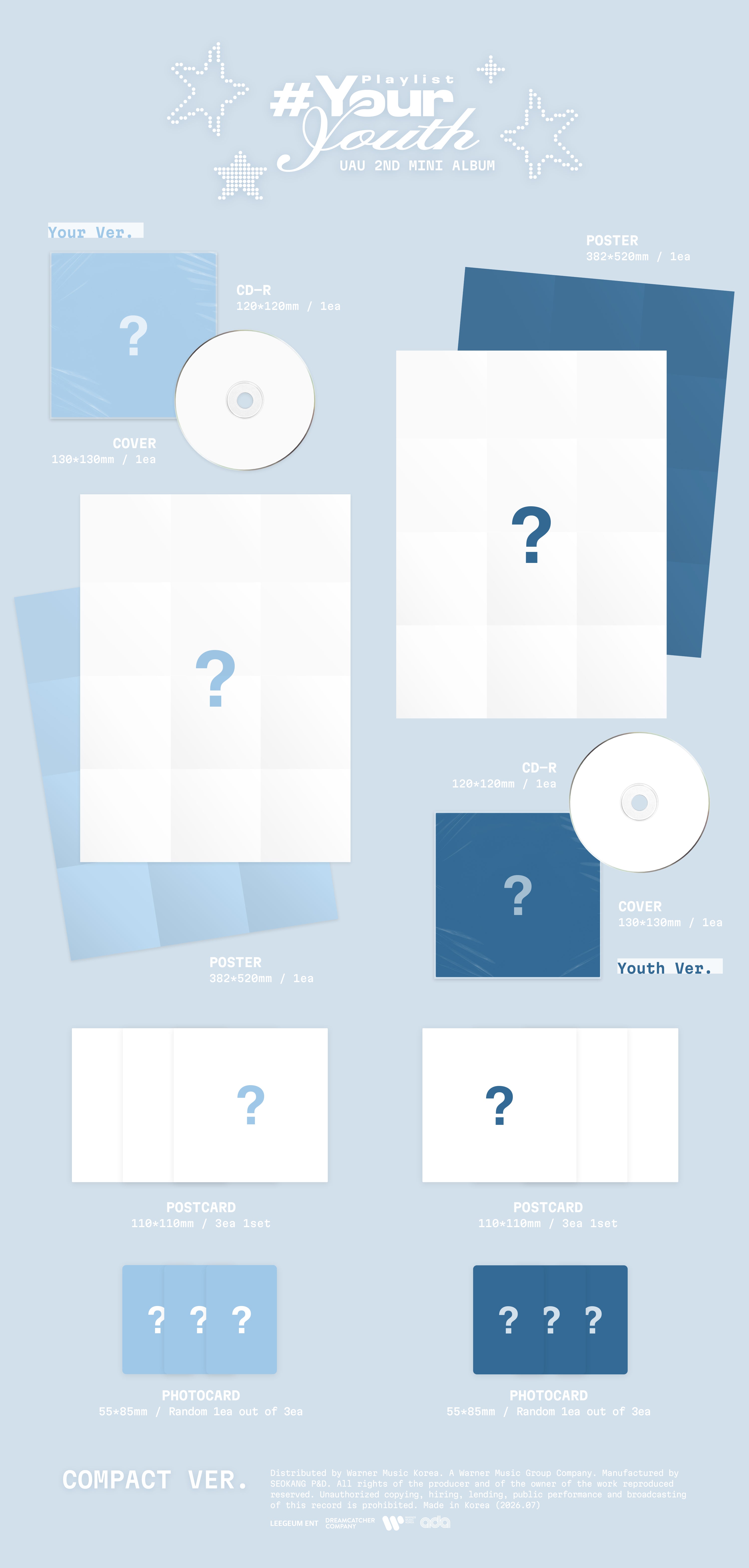 [PRE-ORDER] UAU - Playlist #Your Youth (2nd Mini Album) Compact Ver.