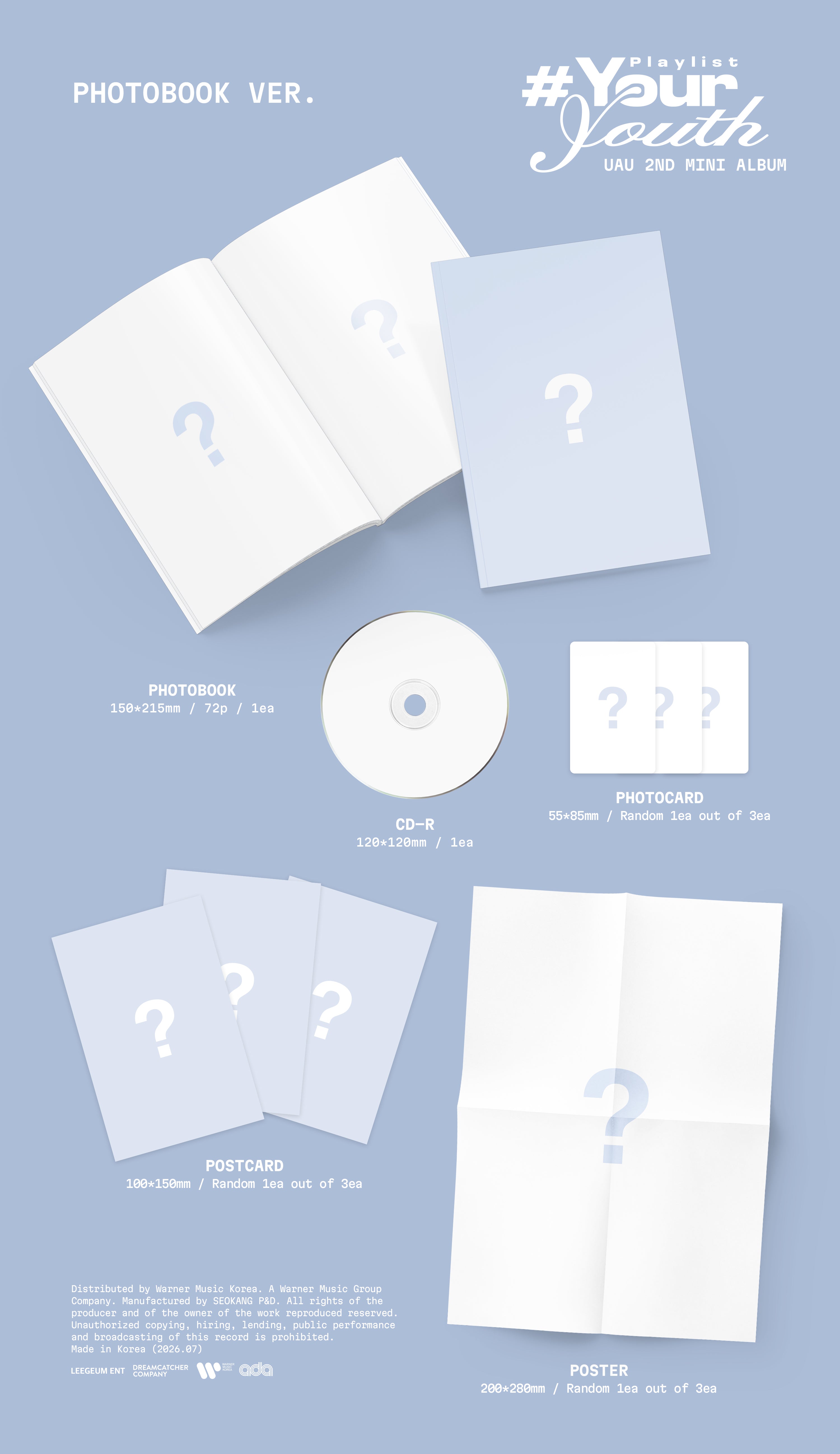 [PRE-ORDER] UAU - Playlist #Your Youth (2nd Mini Album) Photobook Ver.