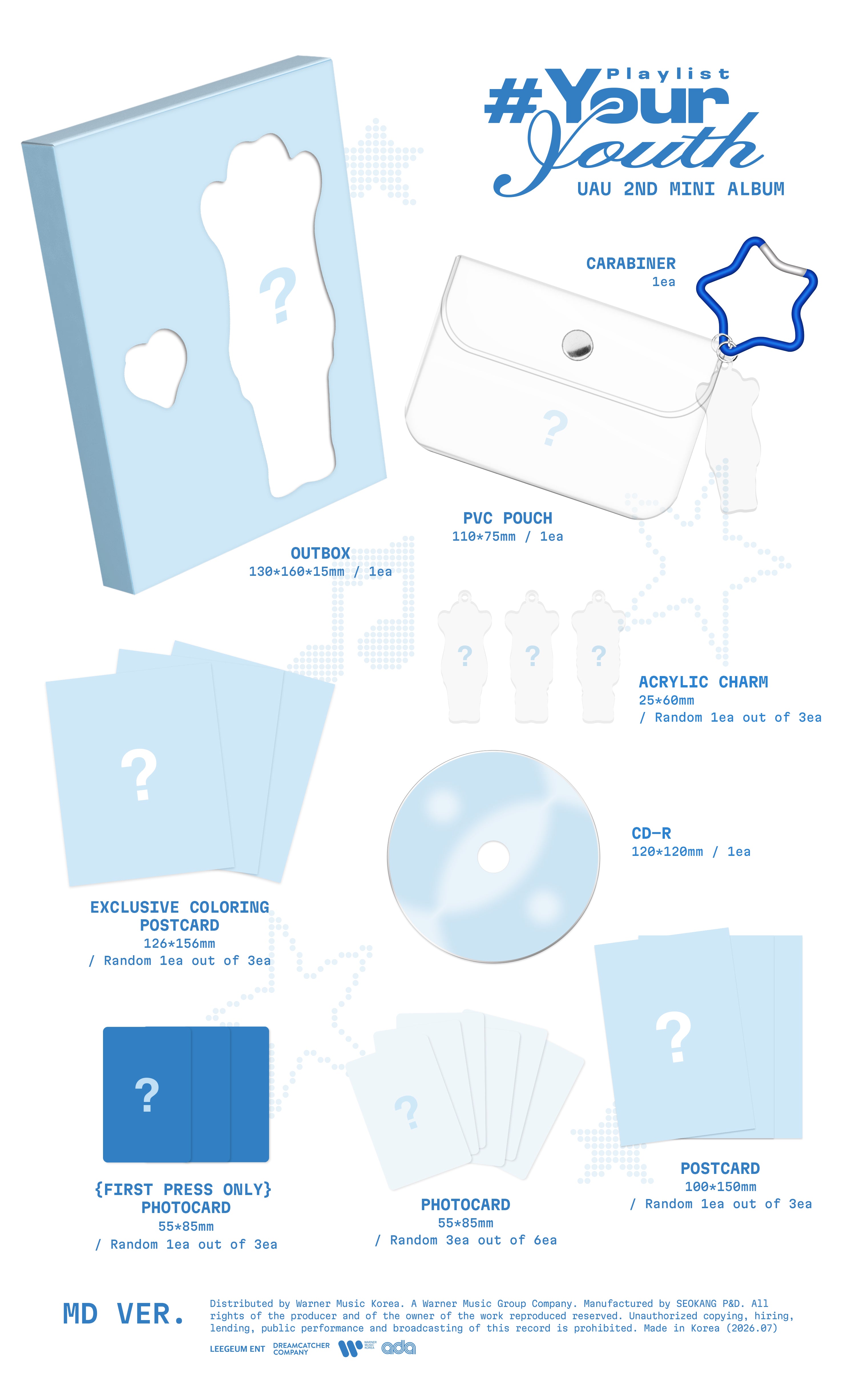 [PRE-ORDER] UAU - Playlist #Your Youth (2nd Mini Album) MD Ver.