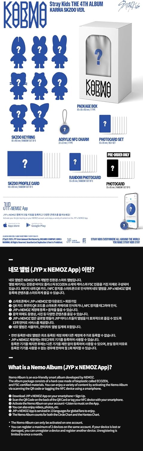 [POB][PRE-ORDER] Stray Kids - KARMA (4th Album) SKZOO Ver.