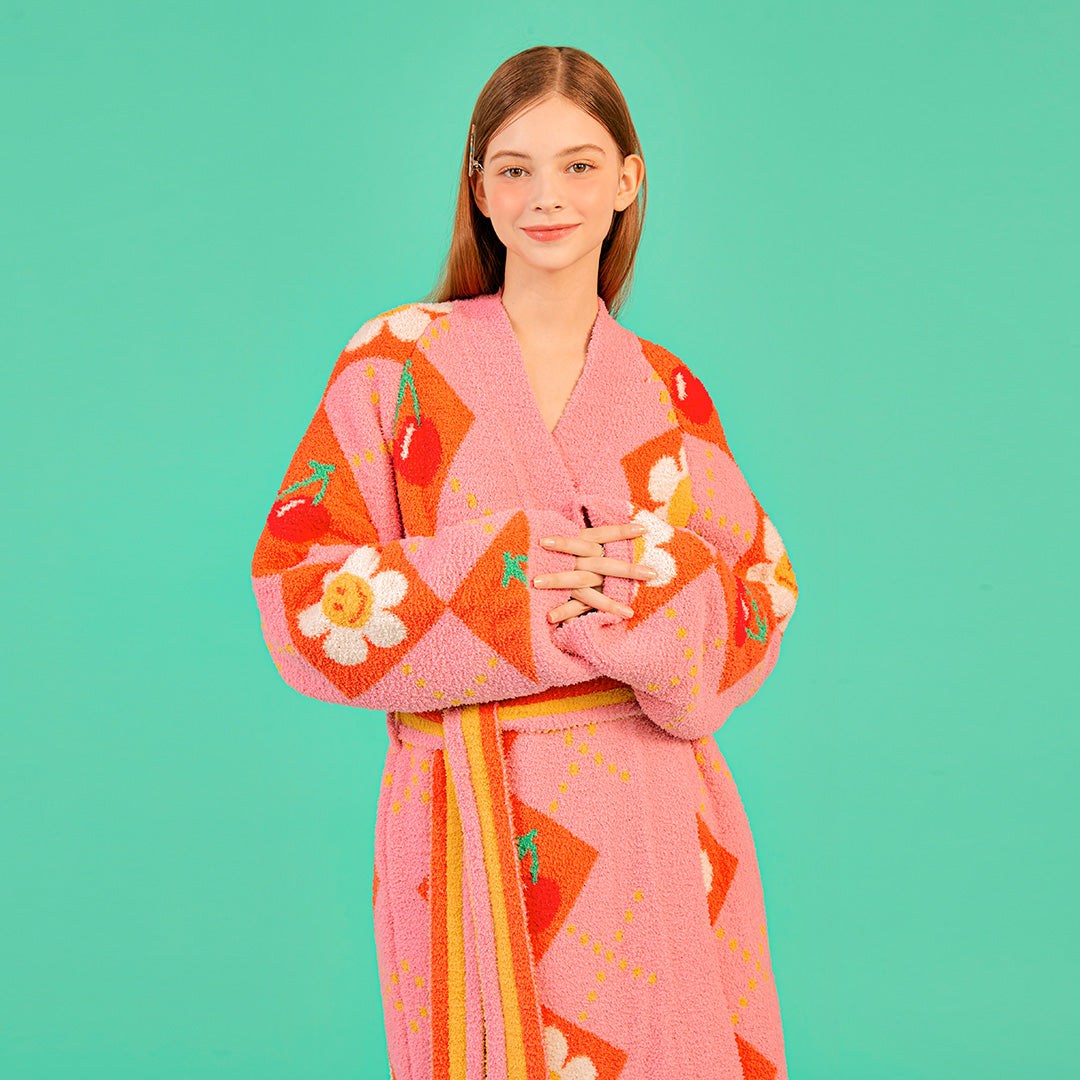 [wigglewiggle] Lounge Robe - Smile Cherry (IVE WEAR)