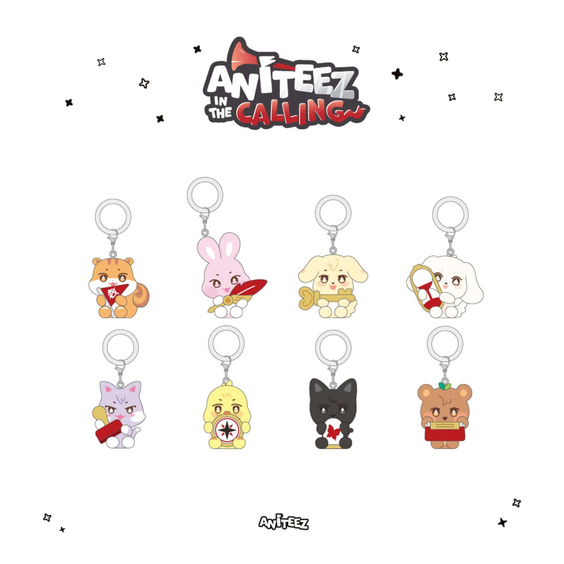 ATEEZ Aniteez in the Calling Random Marking Mascot Charm