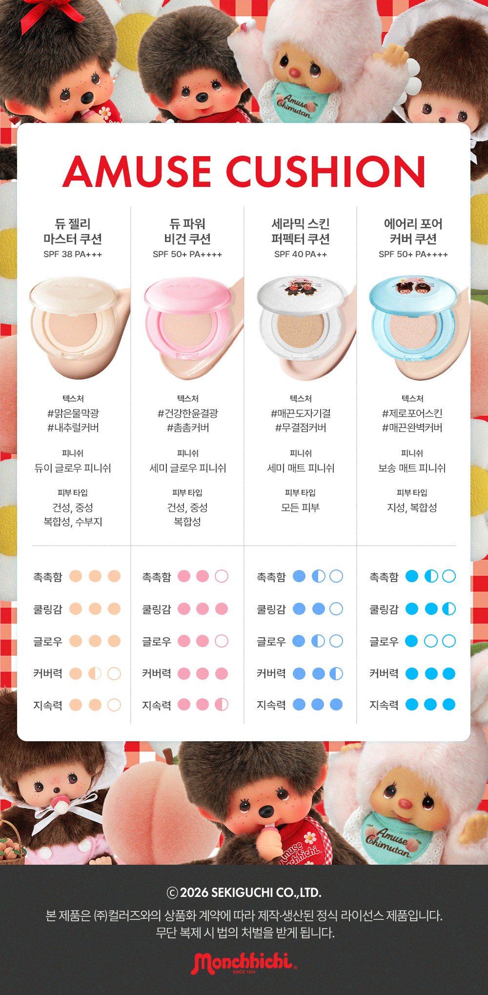 AMUSE x Monchhichi - Ceramic Skin Perfector Cushion