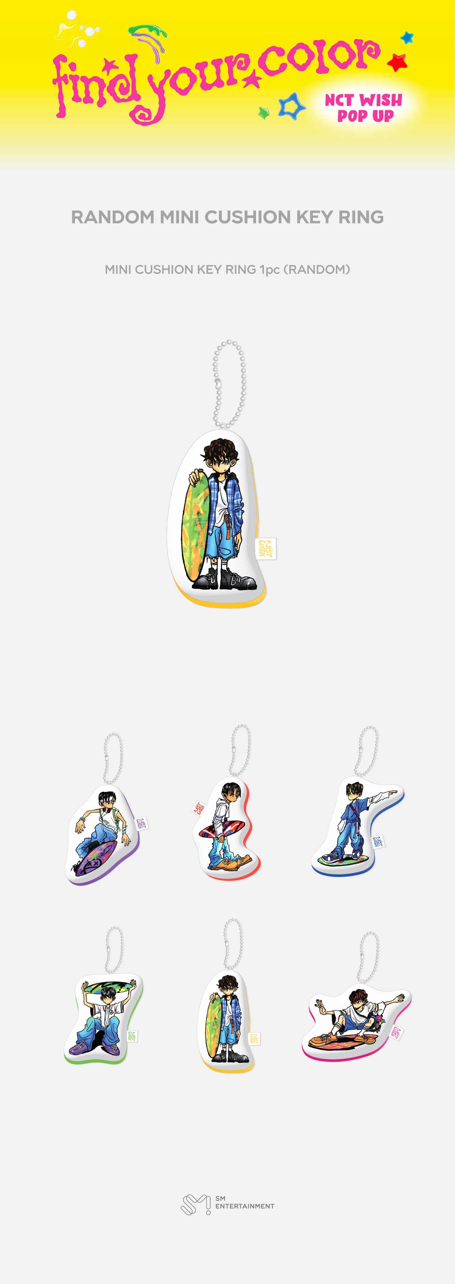 NCT WISH - FIND YOUR COLOR Random Mini Cushion Key Ring