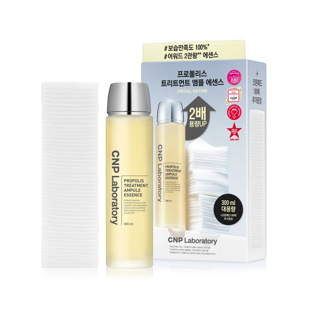 CNP Laboratory - Propolis Treatment Ampule Essence 300ml (+190 Cotton Pads)
