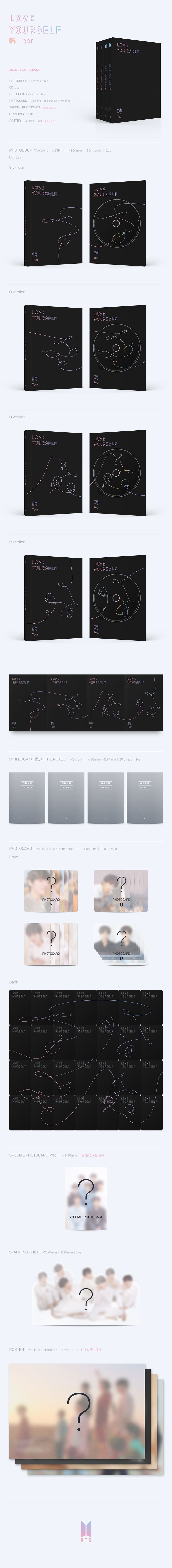 BTS – LOVE YOURSELF 'Tear' (3rd Album)