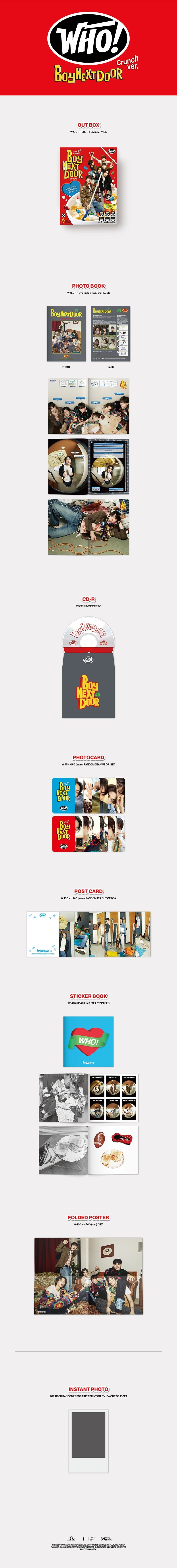 BOYNEXTDOOR - WHO! (1st Single Album) Crunch Ver.