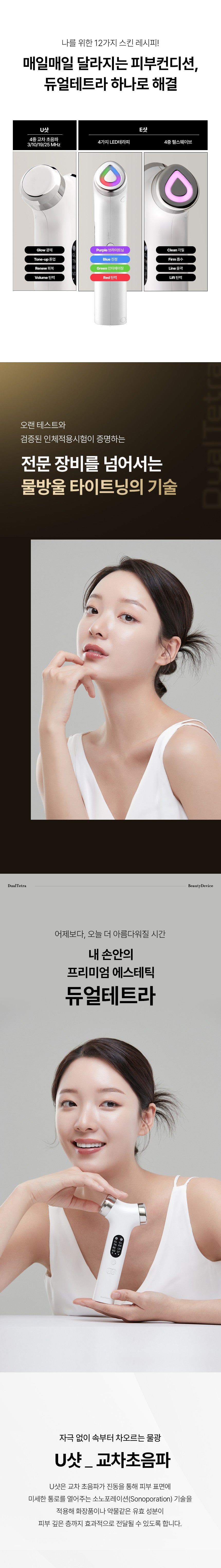 DualTetra - Waterdrop Ultrasonic Beauty Device (Ampoule Kit + Exclusive Gel + Pouch)