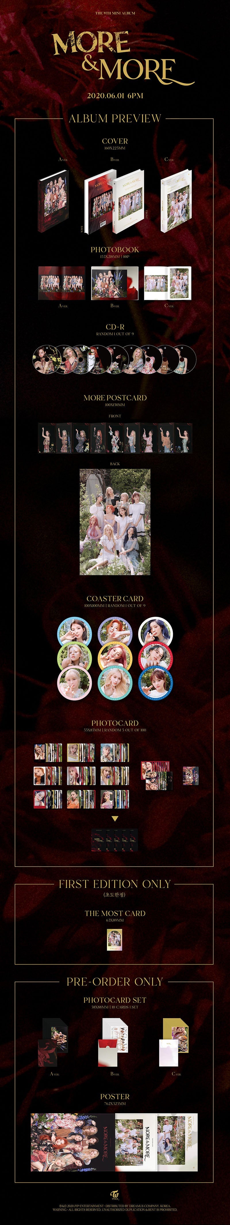 TWICE - MORE & MORE (9th Mini Album)