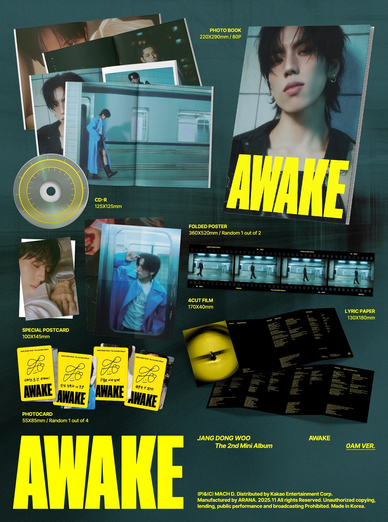 JANG DONG WOO - 2nd Mini Album *AWAKE* (0AM Ver.)