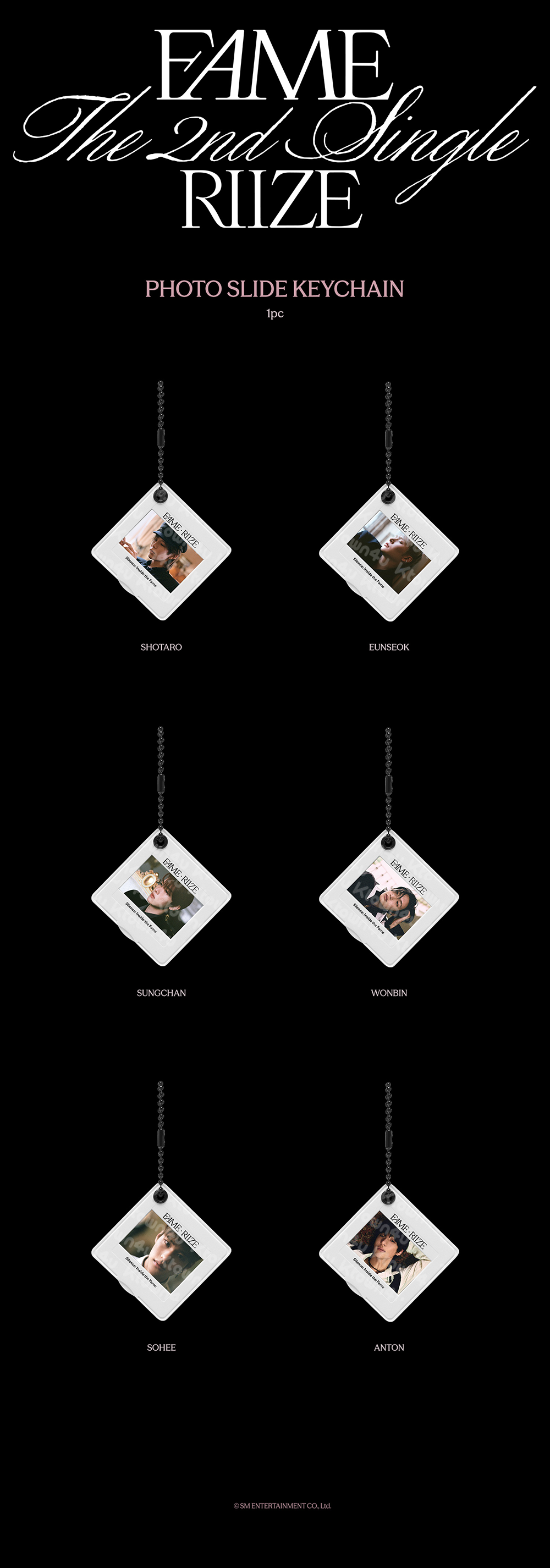 RIIZE - [Silence : Inside the Fame] Photo Slide Keychain [Pre-Order]