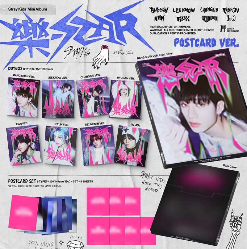 Stray Kids - ROCK-STAR (8th Mini Album) POSTCARD Ver.