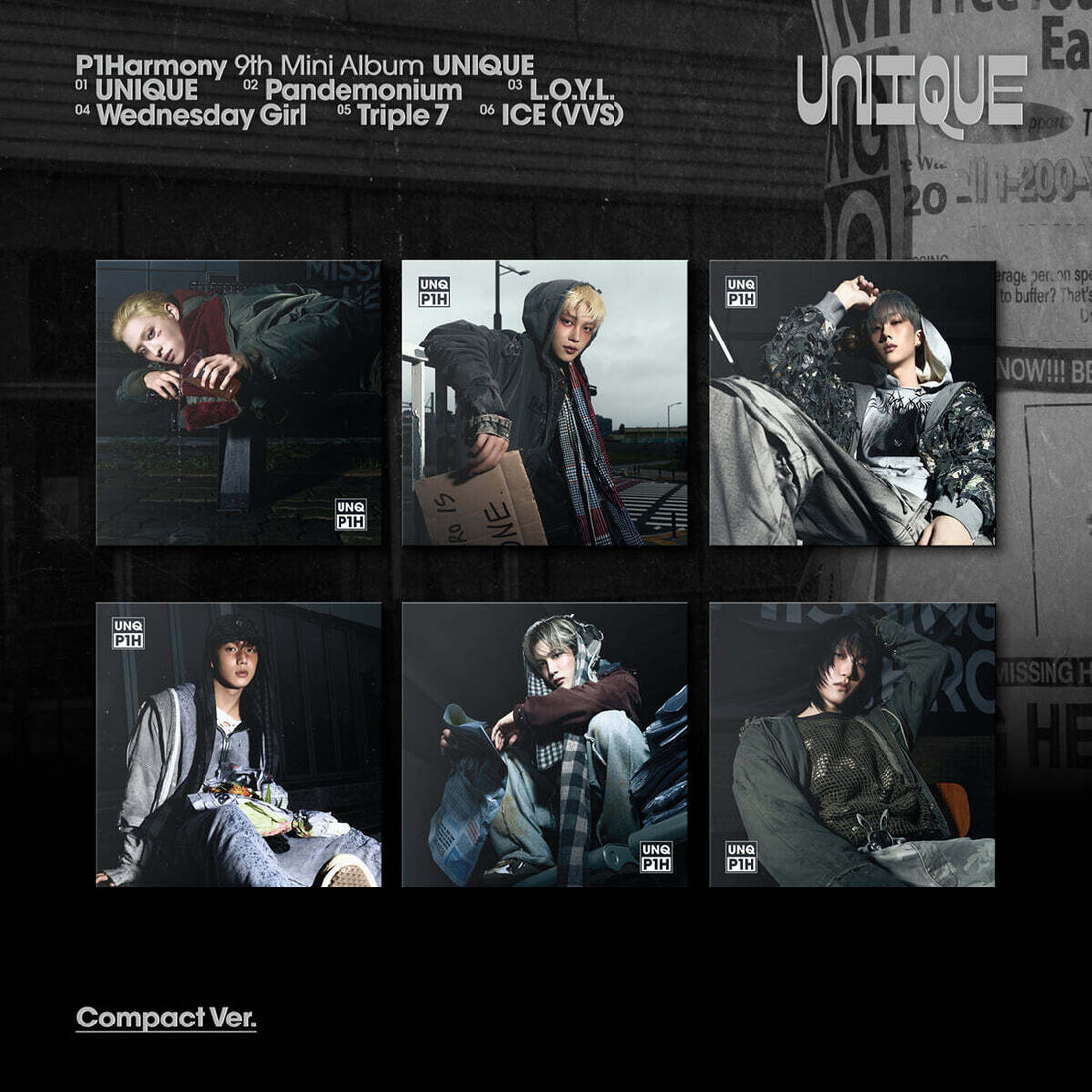 P1Harmony UNIQUE 9th Mini Album Compact Version