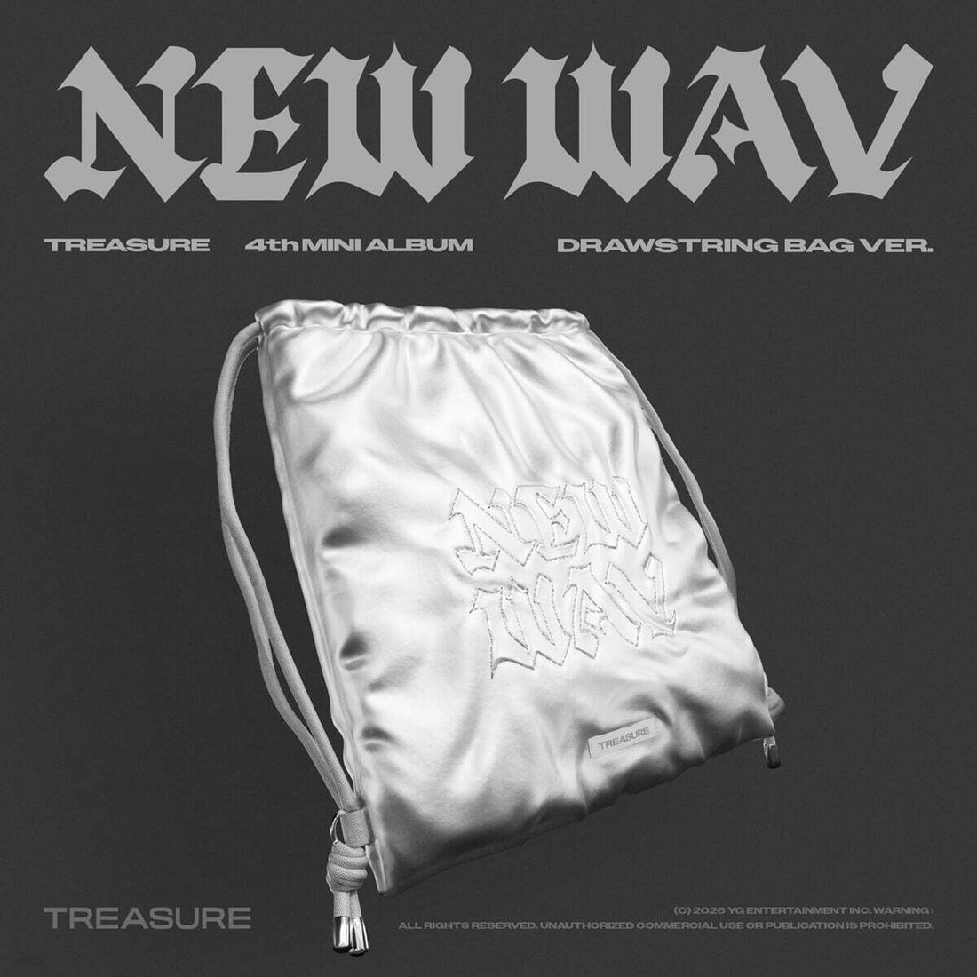 straykids チャンビン スミン NOEASY ストリーミング 公式品 TREASURE - NEW WAV (4th Mini Album) Drawstring Bag Ver. - YG