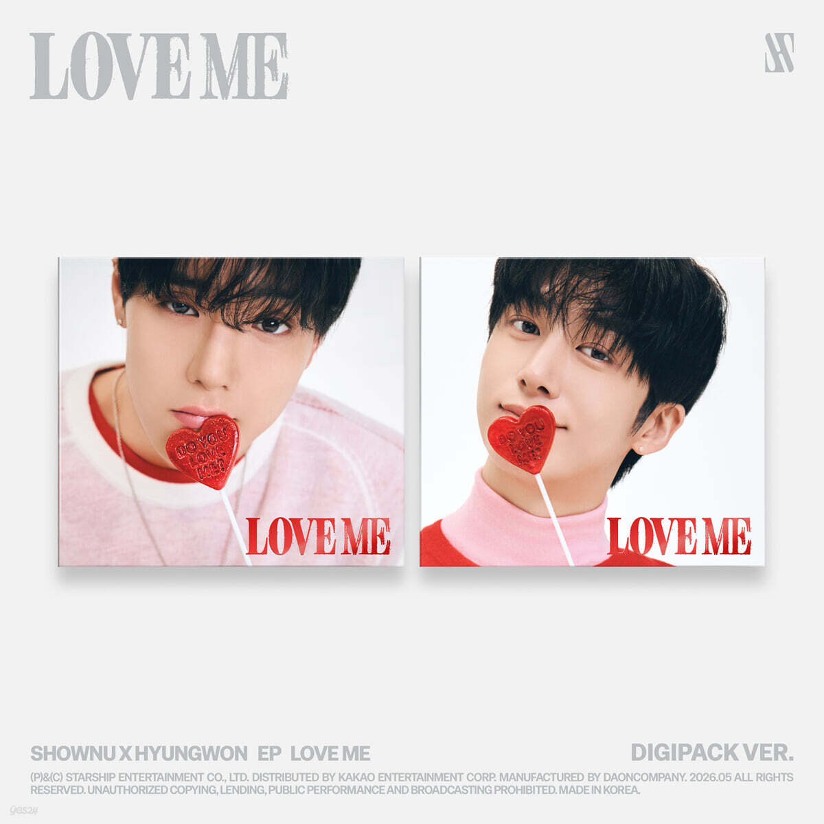 SHOWNU X HYUNGWON - LOVE ME (EP) Digipack Ver.