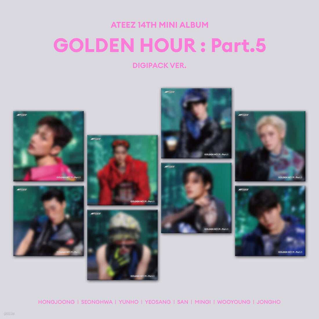 [PRE-ORDER] ATEEZ - GOLDEN HOUR : Part.5 (14th Mini Album) Digipack Ver. - SET Ver.