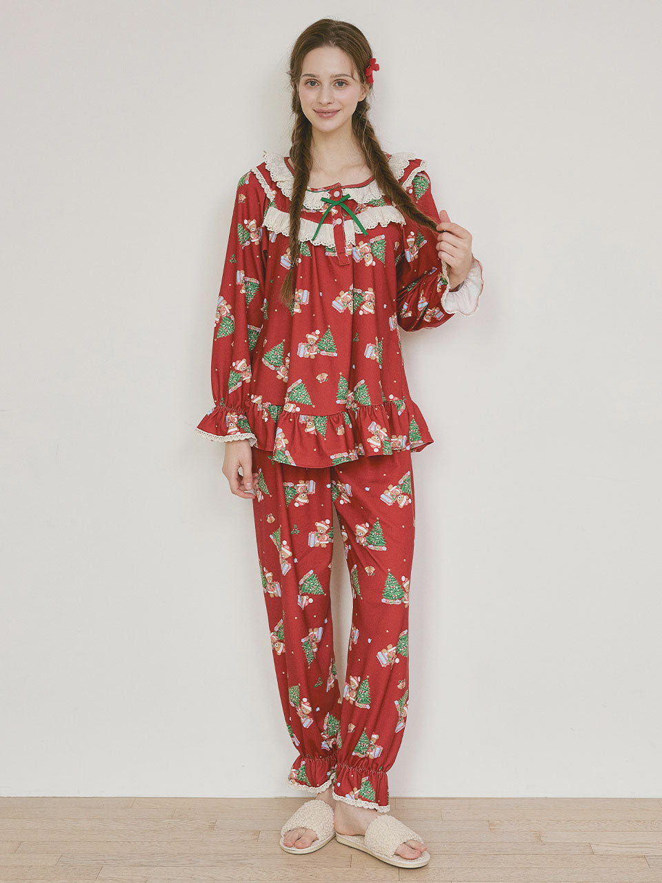 LUNALUZ WOMEN Christmas Bear Pajama